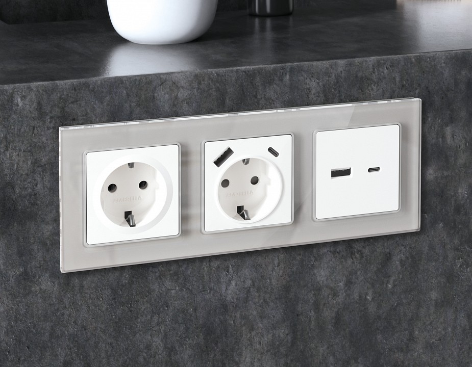 Рамка на 5 постов ambrella volt alfa af330405