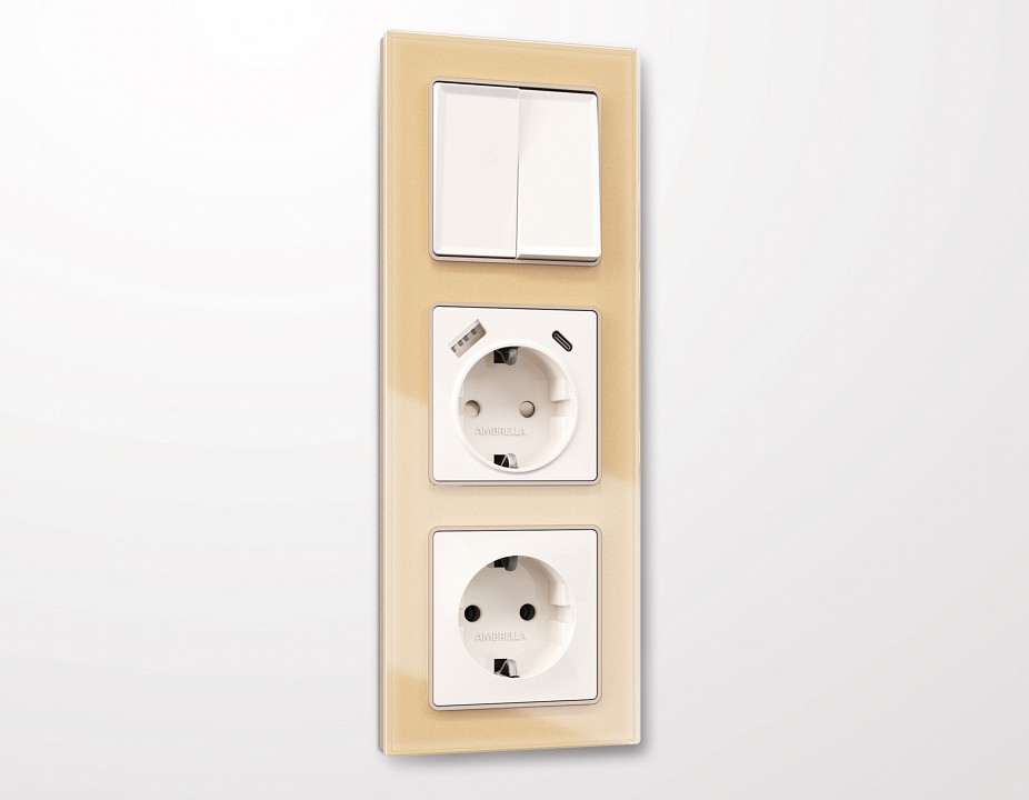 Рамка на 3 поста ambrella volt alfa af330603