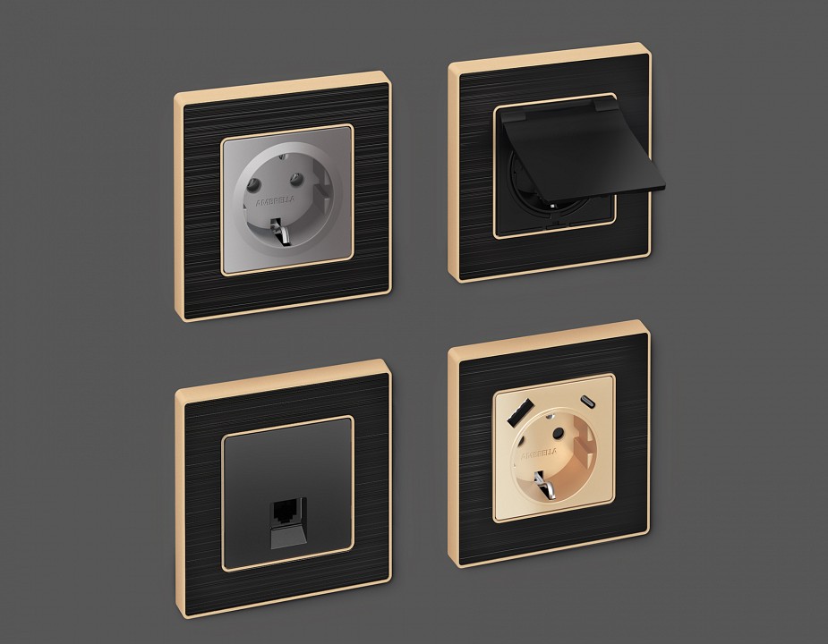 Рамка на 1 пост ambrella volt alfa af580541