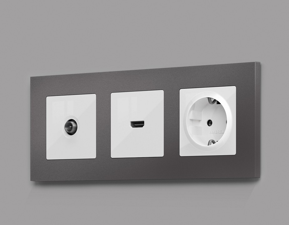 Накладка для розетки hdmi ambrella volt alfa ap1140