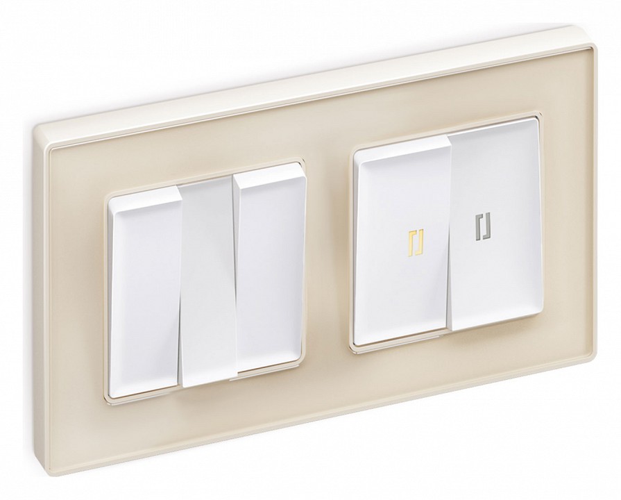 Клавиши для выключателя двухклавишного c подсветкой ambrella volt alfa ap1240