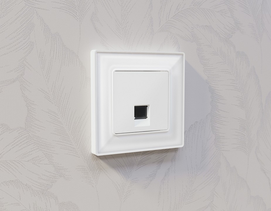 Накладка для розетки rj-11 или rj-45 ambrella volt alfa ap1320