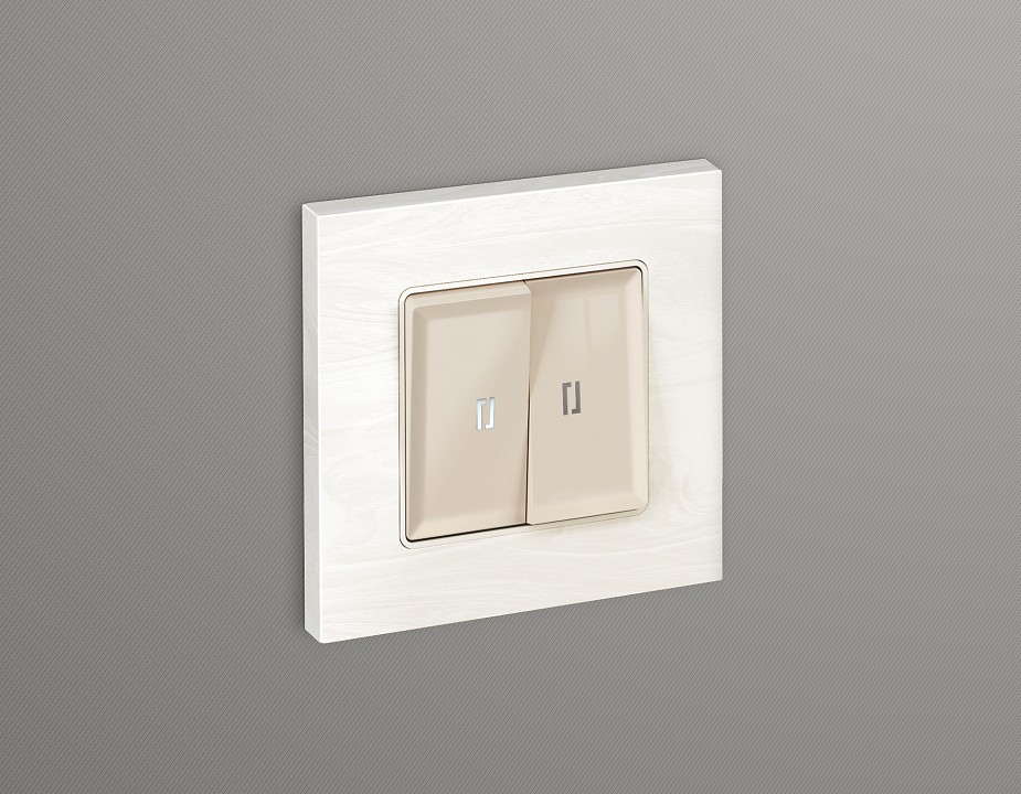 Клавиши для выключателя двухклавишного c подсветкой ambrella volt alfa ap3040