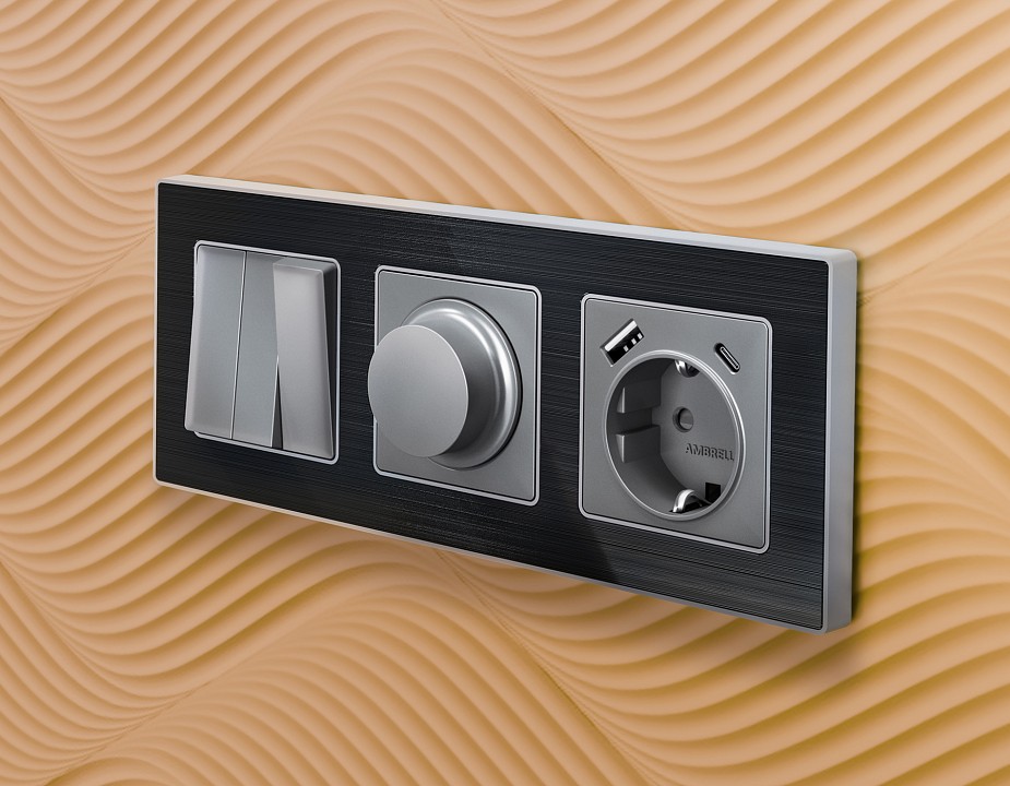 Клавиши для выключателя трехклавишного ambrella volt alfa ap5050