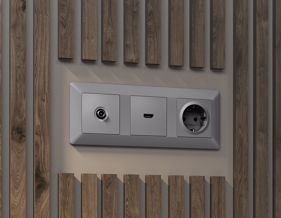 Накладка для розетки hdmi ambrella volt alfa ap5140