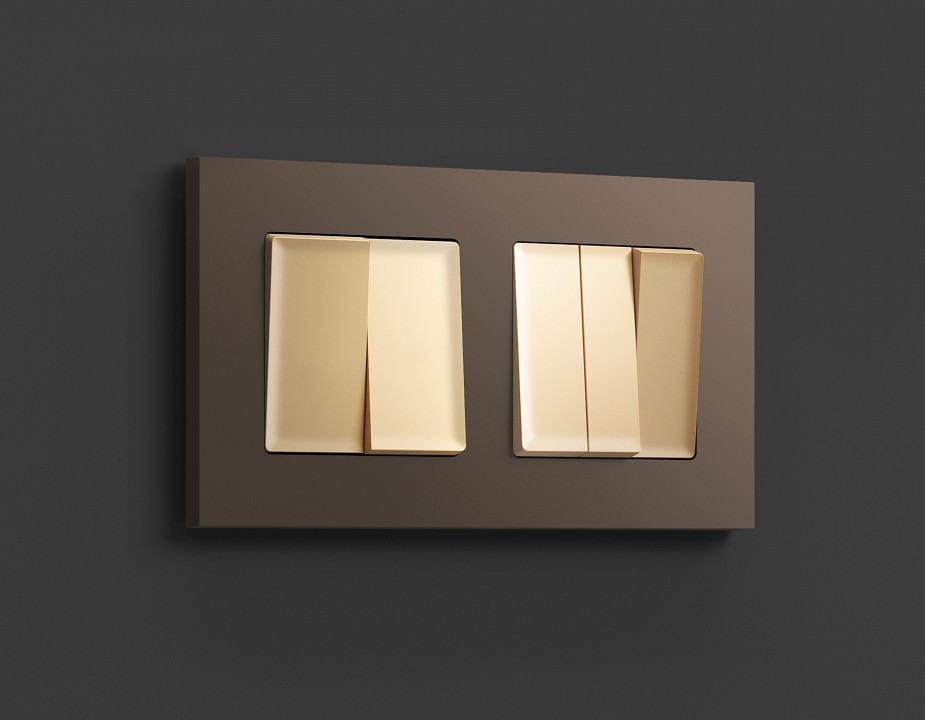 Клавиши для выключателя двухклавишного ambrella volt alfa ap6030