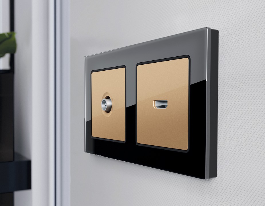 Накладка для тв-розетки ambrella volt alfa ap6130