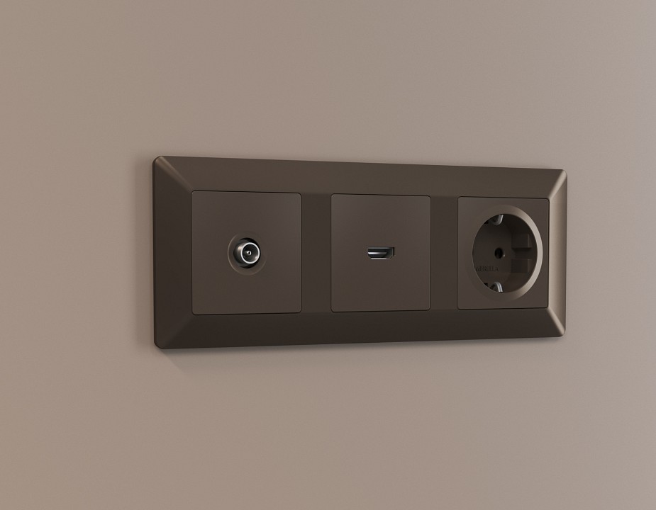 Накладка для розетки hdmi ambrella volt alfa ap6440