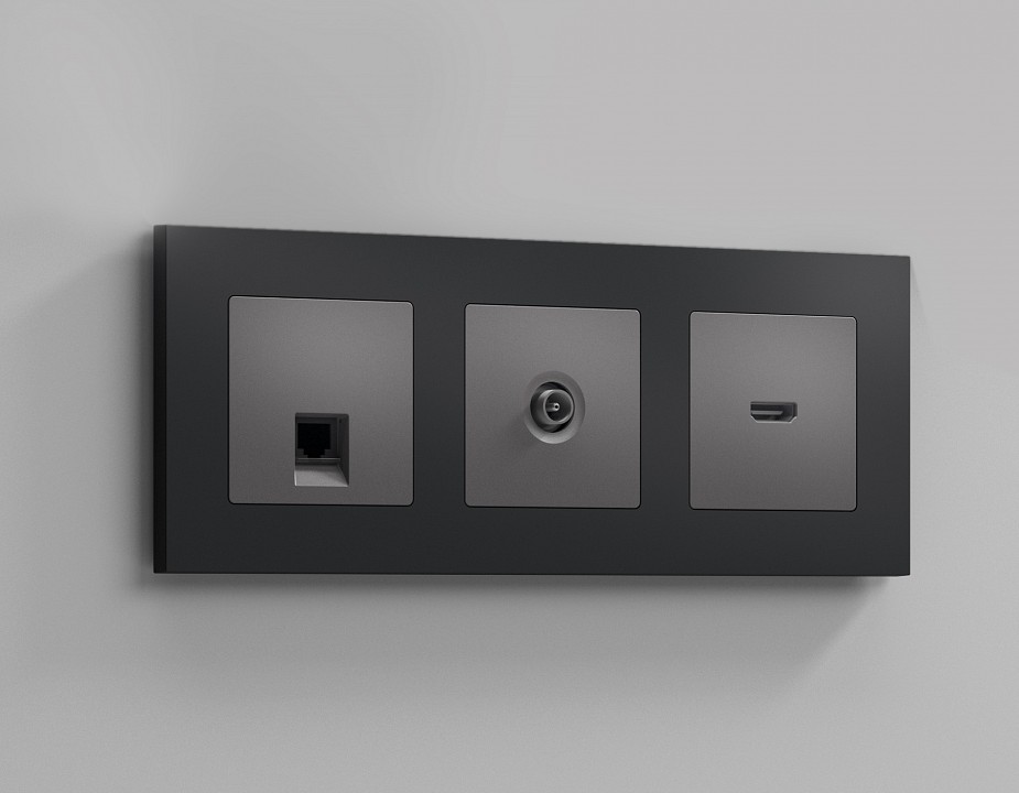 Накладка для тв-розетки ambrella volt alfa ap6630