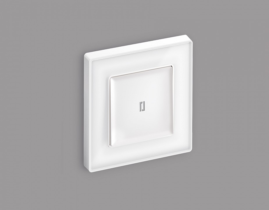 Выключатель самовозвратный одноклавишный с подсветкой, Без рамки ambrella volt ma ma122055