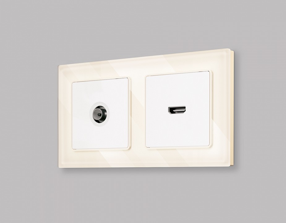 Тв-розетка проходная без рамки ambrella volt alfa ma133030