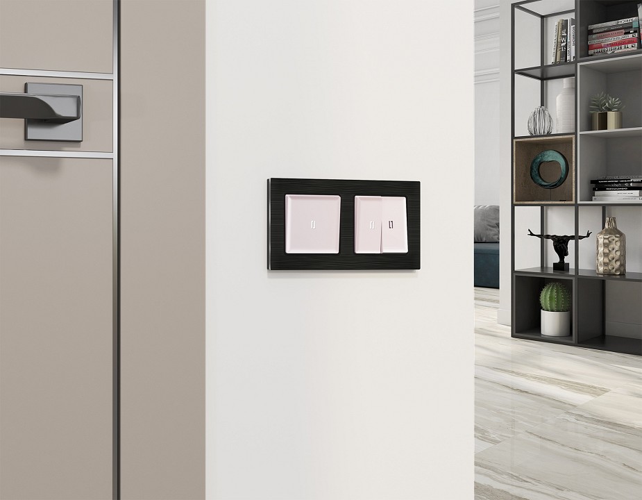 Выключатель самовозвратный одноклавишный с подсветкой, Без рамки ambrella volt ma ma202055