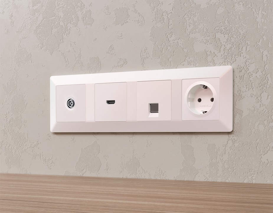 Тв-розетка оконечная без рамки ambrella volt alfa ma213005