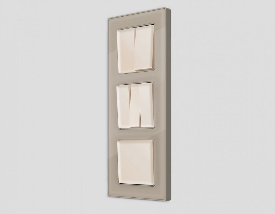 Выключатель трехклавишный без рамки ambrella volt alfa ma325010