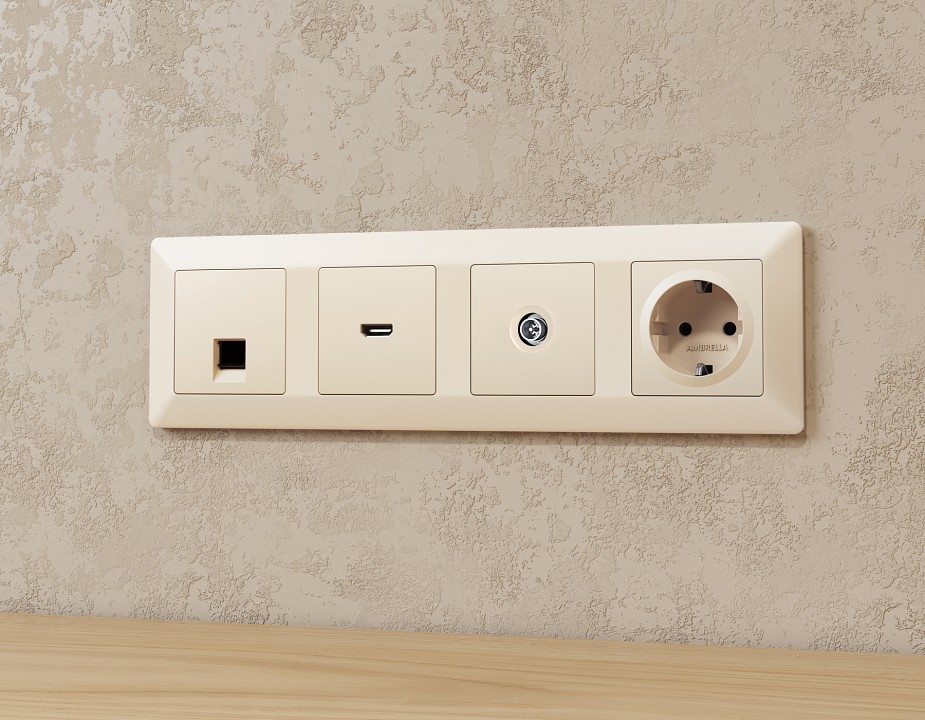 Тв-розетка оконечная без рамки ambrella volt alfa ma333005