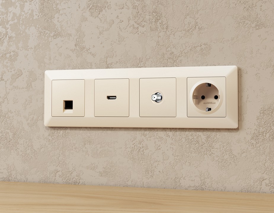 Тв-розетка без рамки ambrella volt alfa ma333050