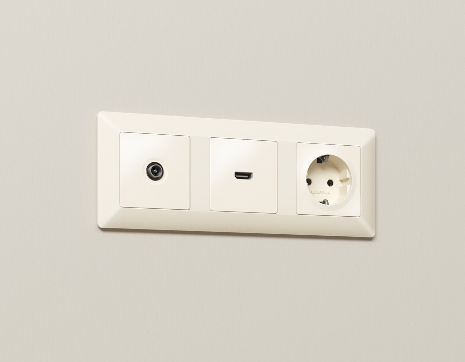 Розетка hdmi без рамки ambrella volt alfa ma334010