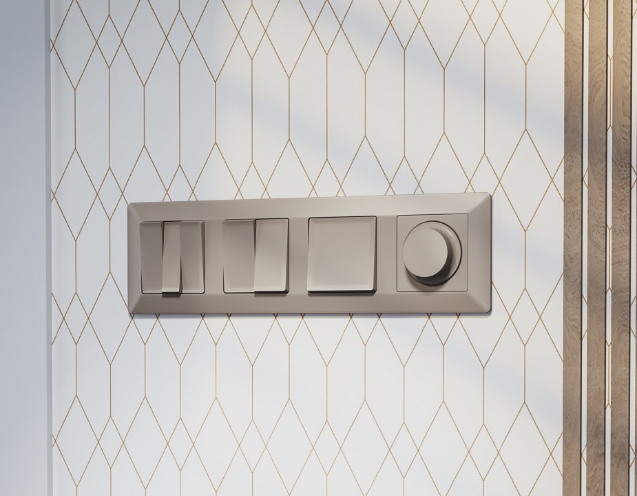 Выключатель перекрестный двухклавишный без рамки ambrella volt alfa ma363030