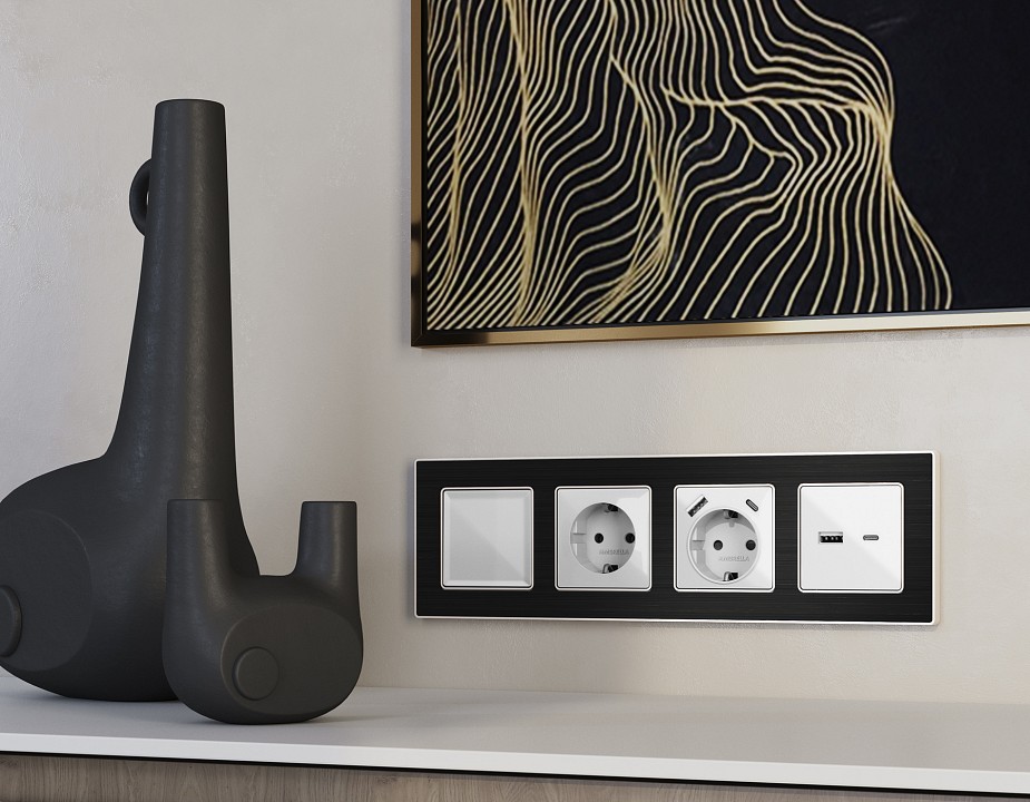 Выключатель двухполюсной самовозвратный без рамки ambrella volt ma ma401050