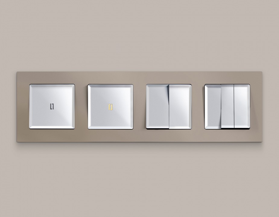 Выключатель самовозвратный одноклавишный с подсветкой, Без рамки ambrella volt ma ma402050