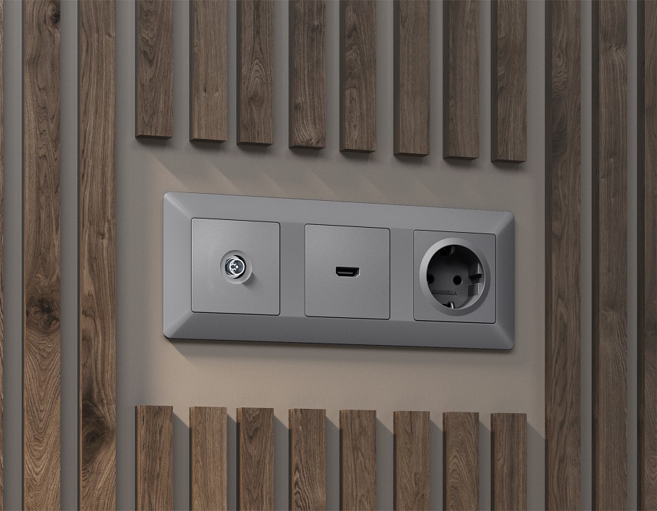 Тв-розетка оконечная без рамки ambrella volt alfa ma513005