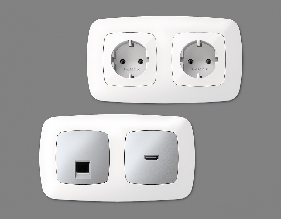 Рамка на 3 поста ambrella volt omega of140123