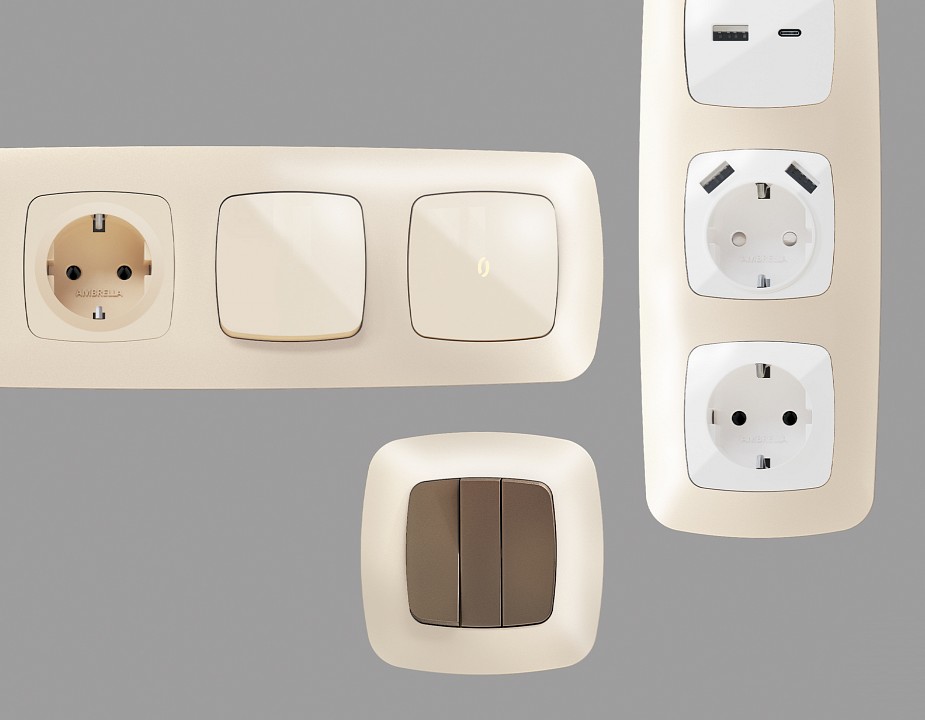 Рамка на 2 поста ambrella volt omega of140332