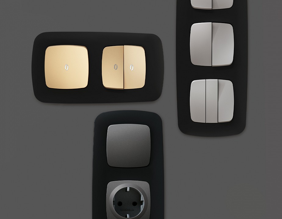 Рамка на 1 пост ambrella volt omega of140701