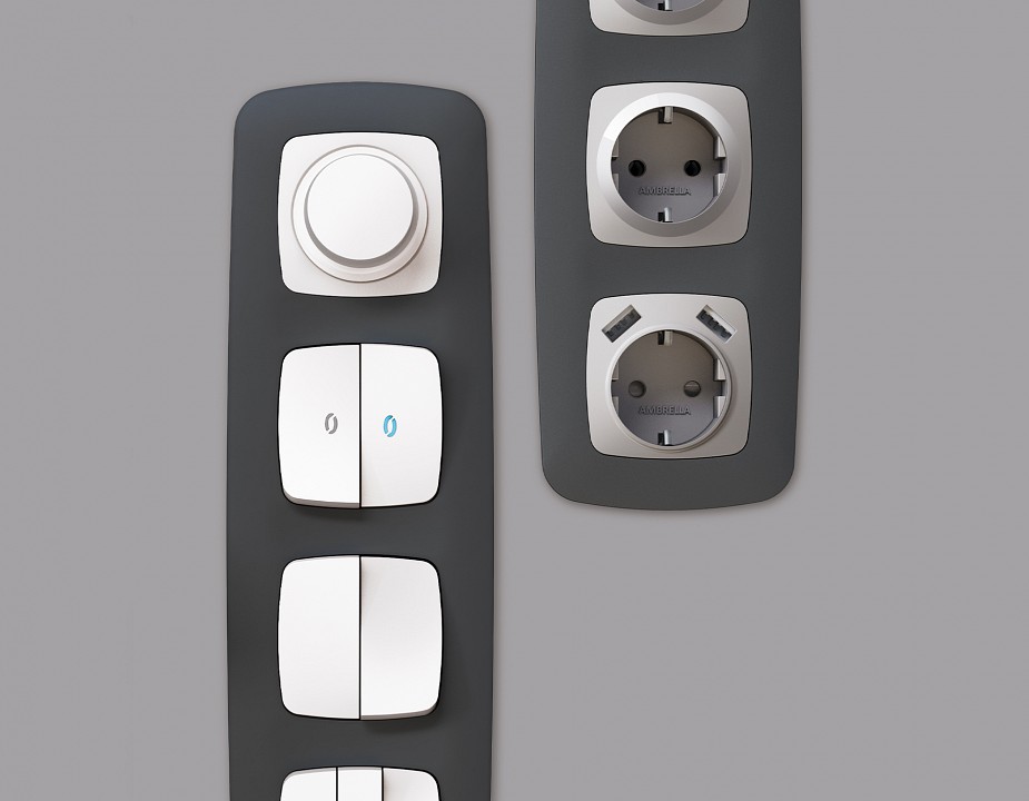 Рамка на 5 постов ambrella volt omega of140805