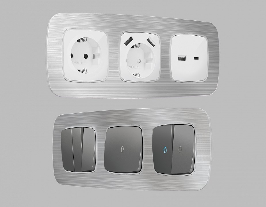 Рамка на 1 пост ambrella volt omega of580101