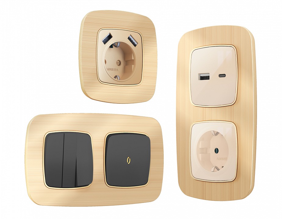 Рамка на 2 поста ambrella volt omega of580302