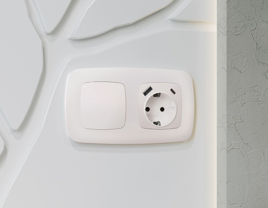 Заглушка для поста с рамкой ambrella volt omega op2160