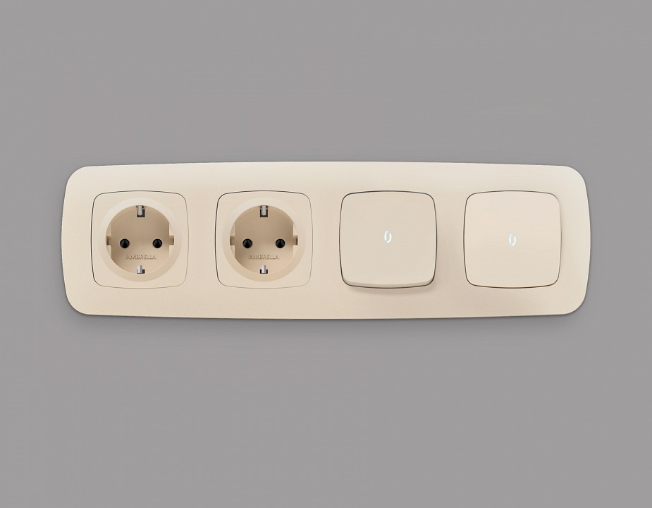 Клавиша для выключателя одноклавишного c подсветкой ambrella volt omega op3220