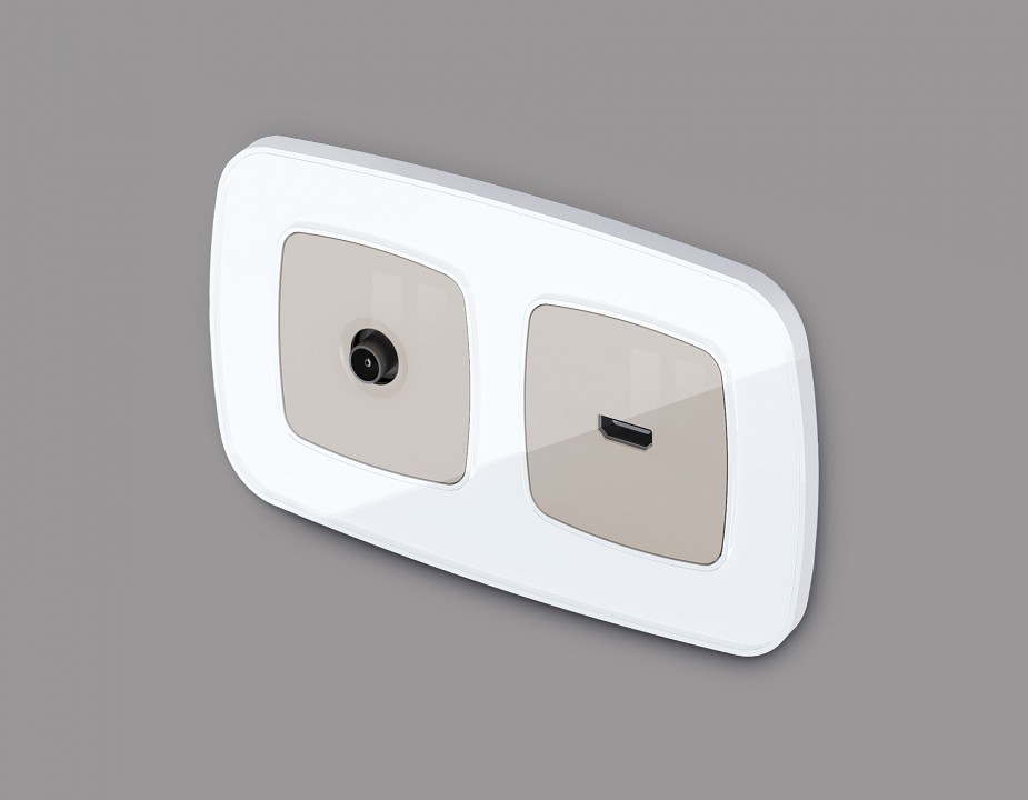 Накладка для розетки hdmi ambrella volt omega op3740