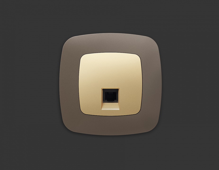 Накладка для розетки rj-11 или rj-45 ambrella volt omega op6120