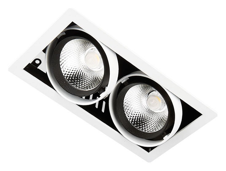 Встраиваемый светильник ambrella light t t812 bk/ch 2*12w 4200k