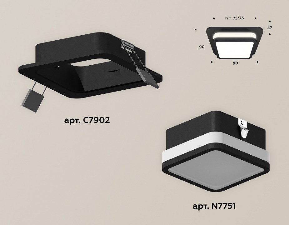 Встраиваемый светильник ambrella light xc xc7902012