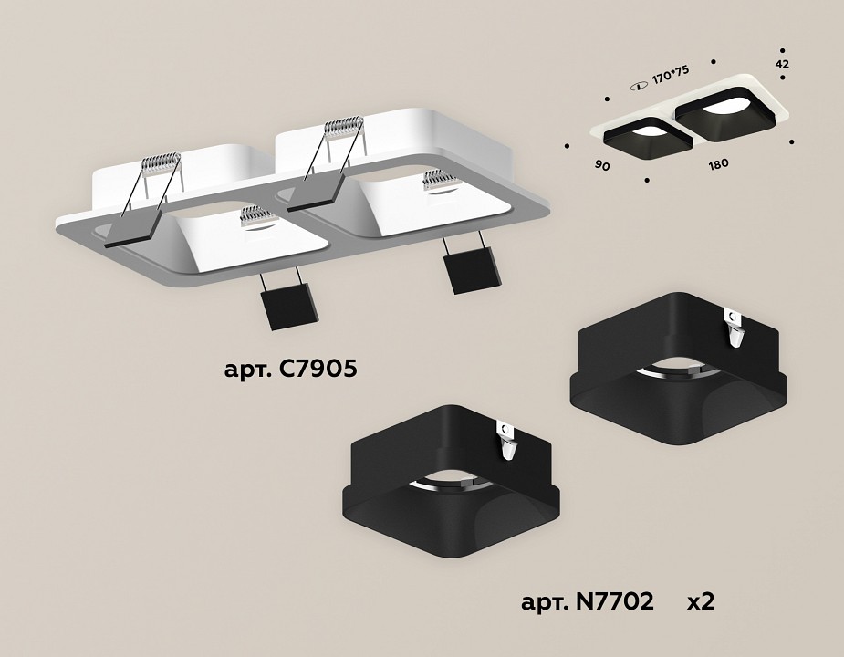 Встраиваемый светильник ambrella light xc xc7905002