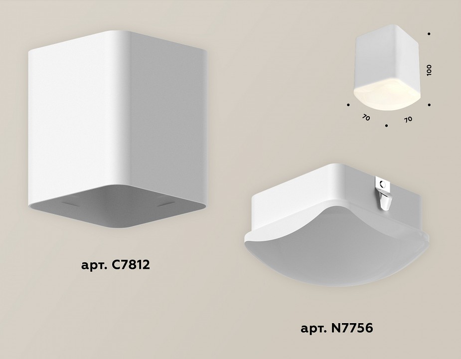 Накладной светильник ambrella light xs xs7812022