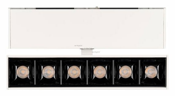 Светильник на штанге arlight mag-laser-fold-45-s160-6w warm3000 (wh, 15 deg, 24v) 026968