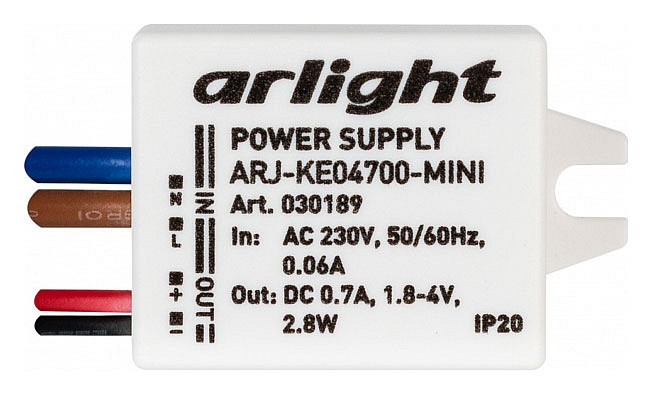 Блок питания с проводом arlight arj 030189