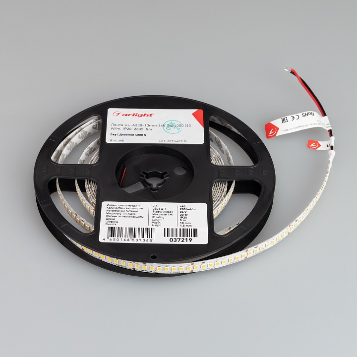 Лента светодиодная arlight ul открытая 37219