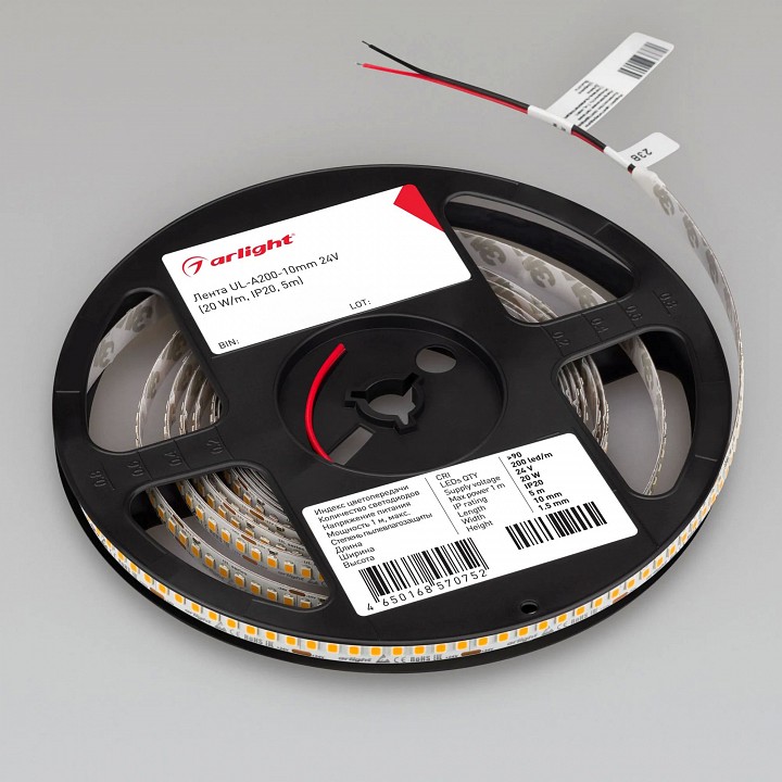 Лента светодиодная arlight a200 24v 10mm 20 w/m 037225