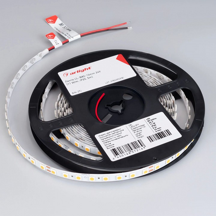 Лента светодиодная arlight b80 24v 10mm 11 w/m 041373