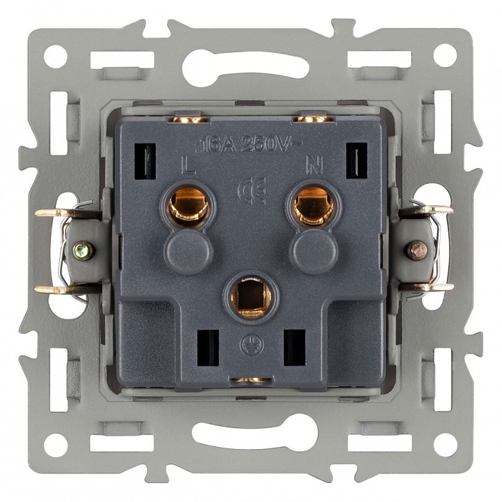 Розетка с заземлением и со шторкой, Без рамки arlight sct 043731