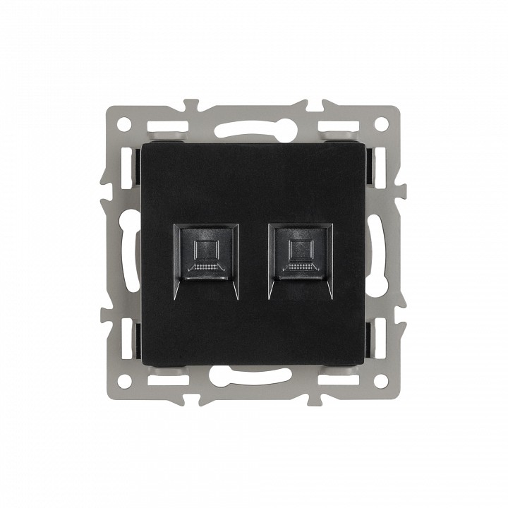 Розетка двойная rj-12 и ethernet rj-45, Без рамки arlight sct 045337