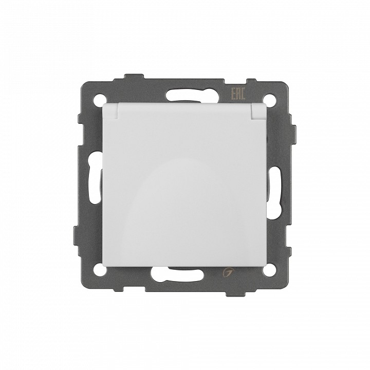 Розетка влагозащищенная с заземлением и со шторкой, Без рамки с крышкой arlight sct 049833