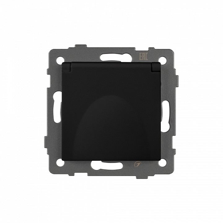 Розетка влагозащищенная с заземлением и со шторкой, Без рамки с крышкой arlight sct 049835