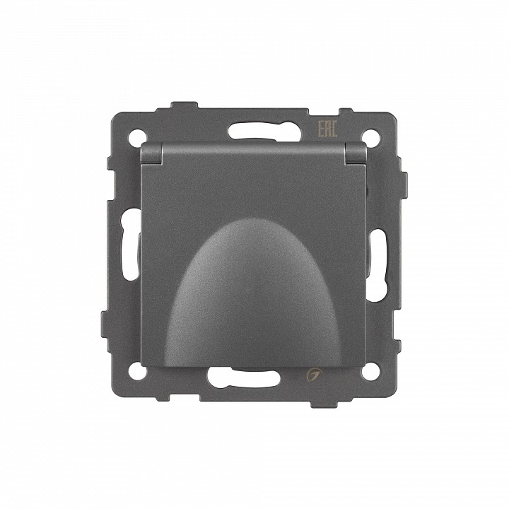 Розетка влагозащищенная с заземлением и со шторкой, Без рамки с крышкой arlight sct 049836