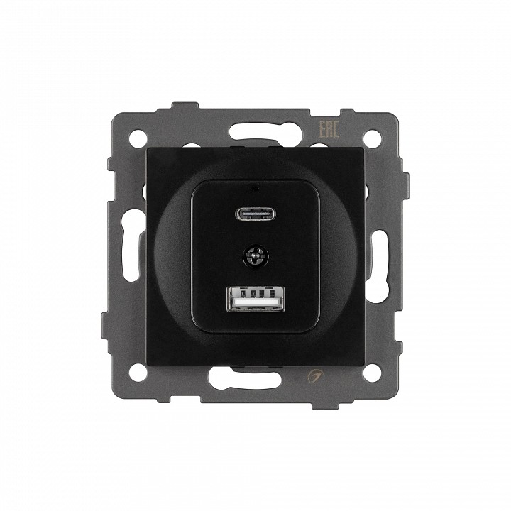 Механизм розетки 2хusb type a и c arlight sct 049838